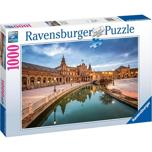 Ravensburger - Puzzle paisaje Sevilla 1000 piezas Plaza España ㅤ