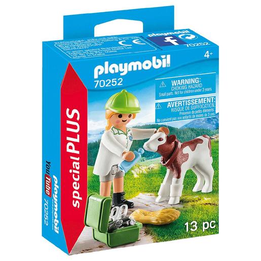 Playmobil - Veterinaria con ternero - 70252