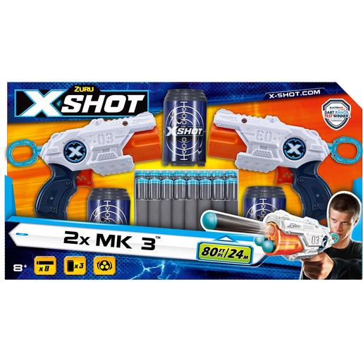 X-Shot - Pack 2 pistolas Tek 3 con 16 dardos
