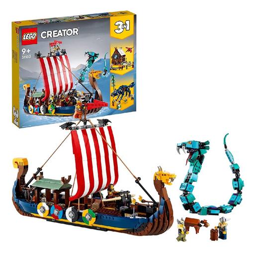LEGO Creator - Barco vikingo y serpiente Midgard - 31132