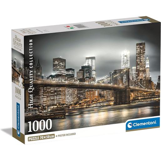 Clementoni - Puzzle de 1000 piezas de skyline de Nueva York, fabricado en Italia ㅤ