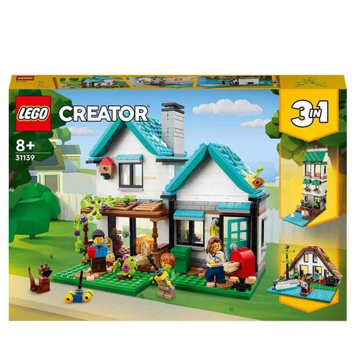 LEGO - Casa confortable 3 en 1 con mini figuras y accesorios para construcción, 31139