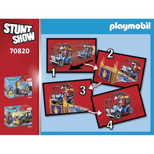 Playmobil - Starter Pack Stuntshow Quad con Rampa de Fuego 70820