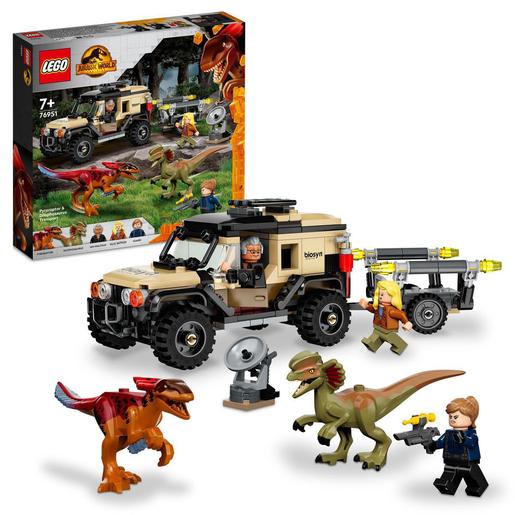 LEGO Jurassic World - Transporte del Pyrorraptor y el Dilofosaurio - 76951