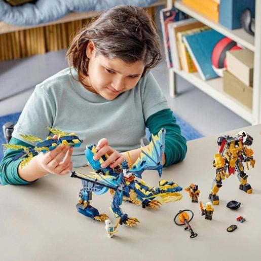 LEGO - Ninjago - Set de construcción Dragón Elemental vs. Meca de la Emperatriz con Minifiguras 71796