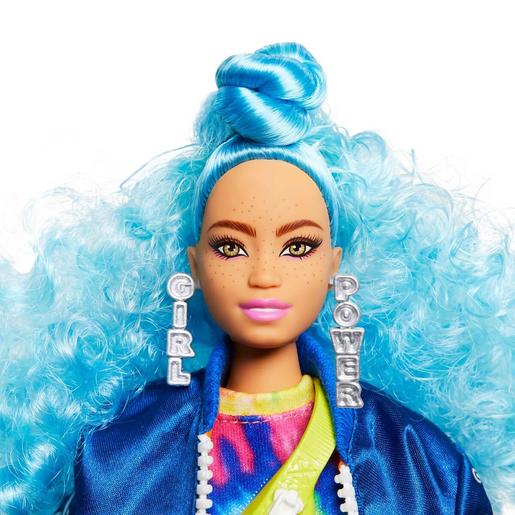 Barbie - Muñeca Extra - Pelo azul rizado