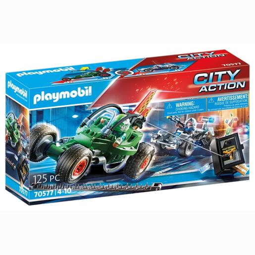 Playmobil - Kart Policial: persecución ladrón de caja fuerte