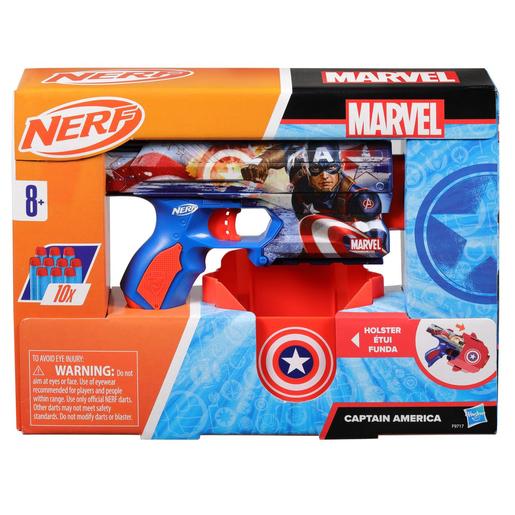 Nerf - Capitán América - Lanzador dardos estilo Capitán América ㅤ