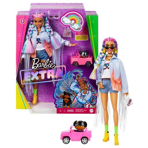 Barbie - Muñeca Extra - Trenzas de colores