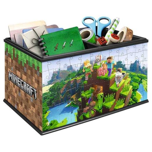 Ravensburger - Puzzle 3D Storage Box Minecraft, 216 piezas ㅤ