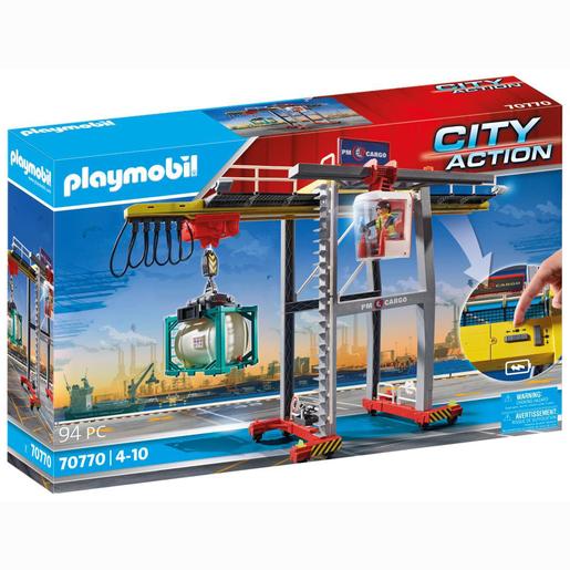 Playmobil - Grúa con Contenedores  70770