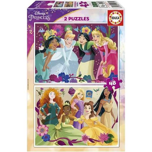 Disney - Set de 2 Puzzles Disney Princess de 48 Piezas cada uno ㅤ