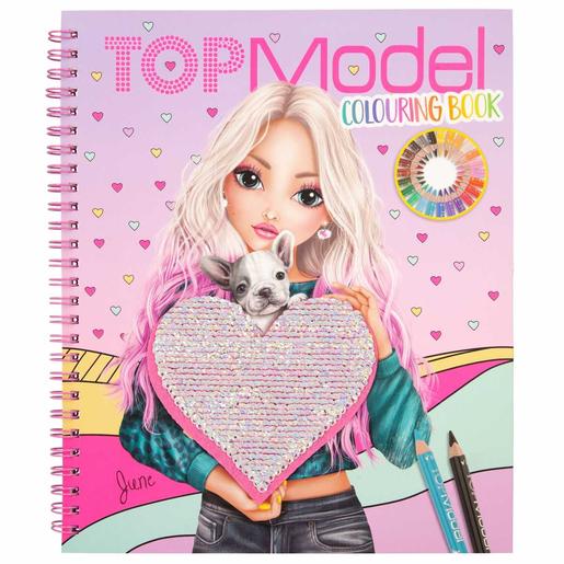 Top Model - Cuaderno de colorear con corazón reversible