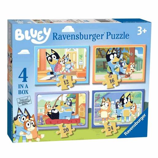Ravensburger - Bluey - Puzzle 4 in a Box Colección para Niños ㅤ