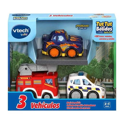 Vtech - Tut Tut Bólidos Pack de 3 coches con botón sorpresa y vehículos variados ㅤ