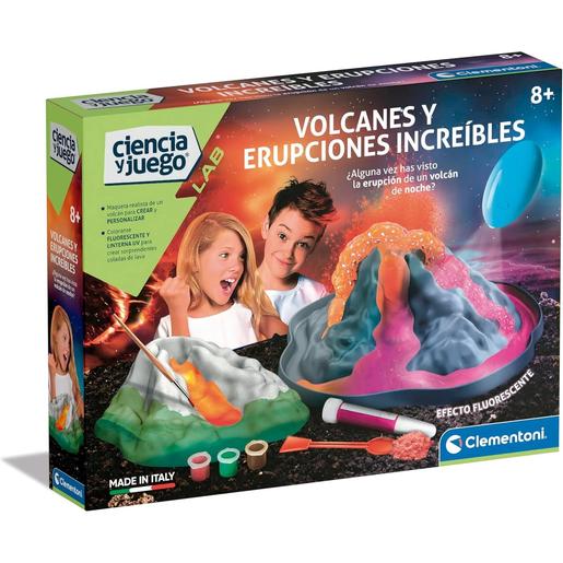 Clementoni - Volcán Luminiscente Juego Científico ㅤ