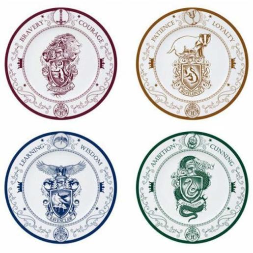 Harry Potter-Set de 4 platos casas Hogwarts