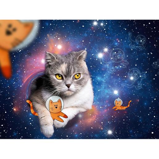 Ravensburger - Puzzle de gatos volando en el espacio, 1500 piezas ㅤ