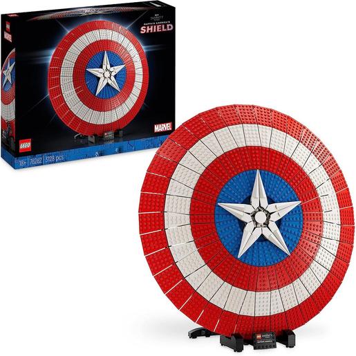 LEGO - Capitán América - Kit de construcción Escudo del Capitán América y martillo de Thor 76262