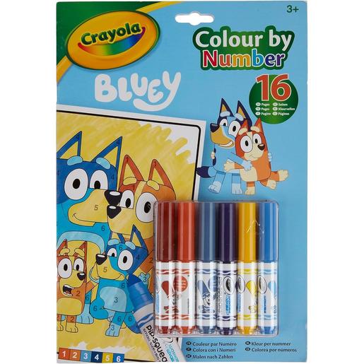 Crayola - Libro para colorear con el tema de los números bluey ㅤ