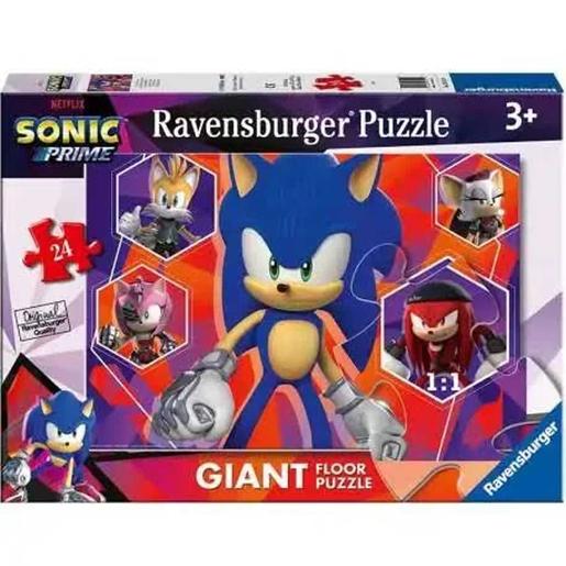 Ravensburger - Puzzle Gigante de Suelo Sonic, Colección 24 Piezas ㅤ
