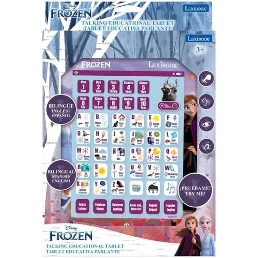 Lexibook - Frozen - Tableta educativa bilingüe Frozen para aprender letras, números, vocabulario y música ㅤ