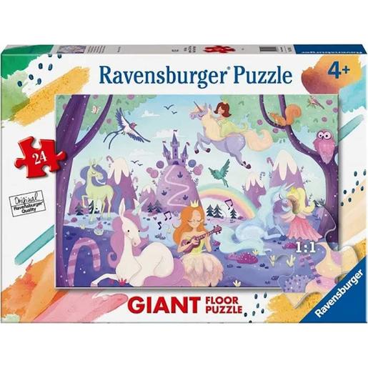 Ravensburger - Puzzle gigante de suelo con 24 piezas: unicornios y Spiderman ㅤ