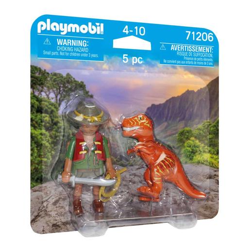 Playmobil - Aventurero y T-Rex Playmobil Pack Duo ㅤ