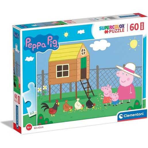 Clementoni - Peppa Pig - Puzzle infantil 60 maxi piezas grandes multicolor ㅤ