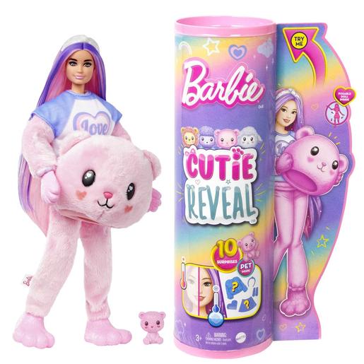 Barbie - Muñeca articulada Cutie Reveal con accesorios sorpresa de moda ㅤ