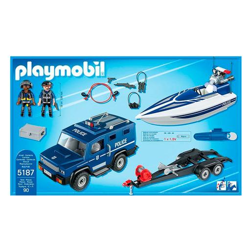 Playmobil - Coche de Policia con Lancha - 5187