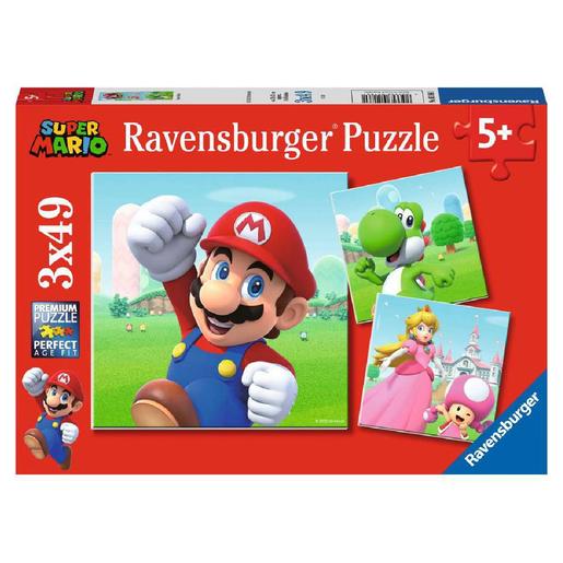 Ravensburger - Super Mario - Pack puzzles 3x49 piezas