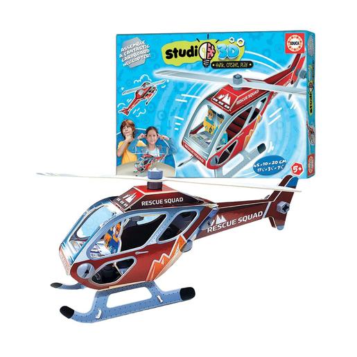 Educa Borrás - Helicóptero de rescate - Puzzle Studio 3D