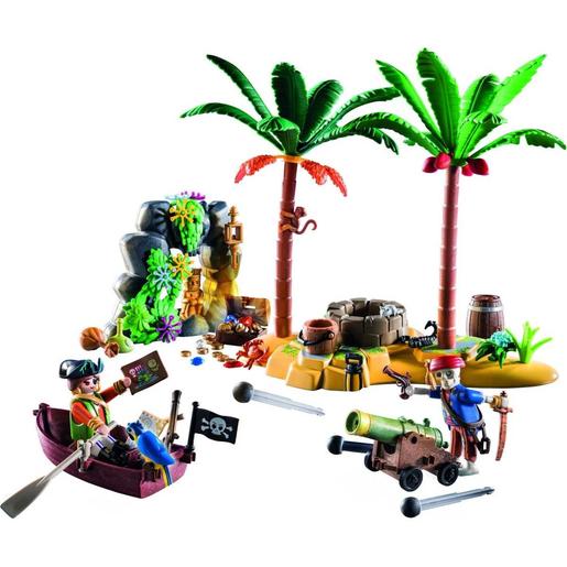 Playmobil - Playmobil Piratas: Isla del Tesoro con Esqueleto (70962) ㅤ