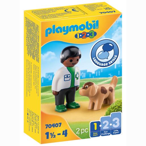 Playmobil - 1.2.3 Veterinario con Perro