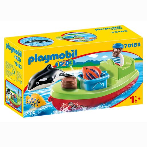 Playmobil - 1.2.3 Pescador con Bote 70183