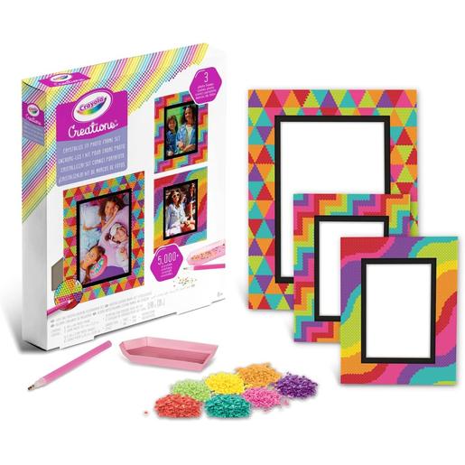 Crayola - Kit creación marcos de fotos personalizables con brillantes de colores ㅤ