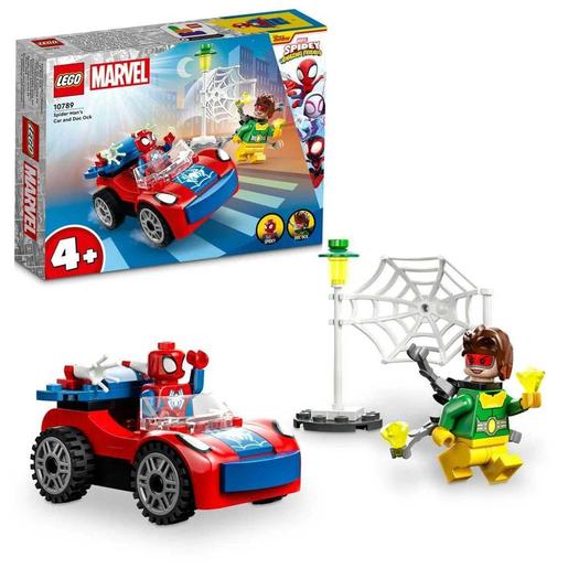 LEGO - Spider-man - Coche de Spider-Man y Doc Ock, juguete de construcción con accesorios y mini figuras LEGO  10789
