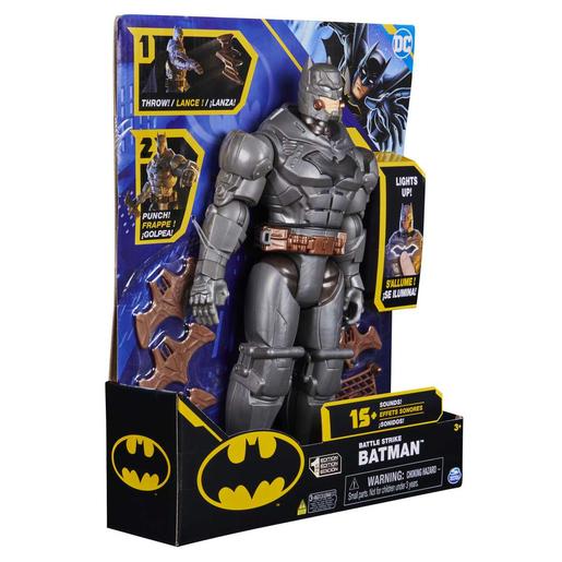 DC Cómics - Batman - Figura articulada electrónica Batman 30 cm con accesorios y sonidos ㅤ