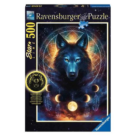 Ravensburger - Lobo brillante - Puzzle 500 piezas