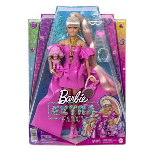 Barbie - Muñeca Barbie Extra Fancy con vestido, accesorios y perrito ㅤ