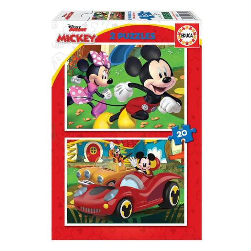 Educa Borras - 2 Puzzles Mickey Mouse 20 piezas
