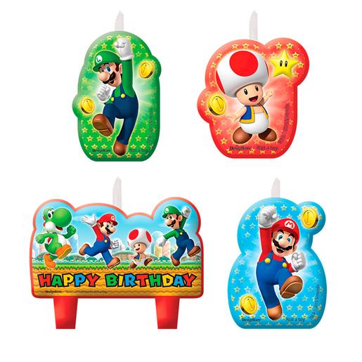 Super Mario - Pack 4 Velas