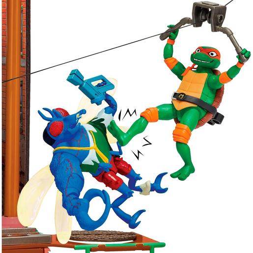 Famosa - Tortugas Ninja - Guarida en las alcantarillas juguete playset, set como en la película con 3 niveles de juego ㅤ