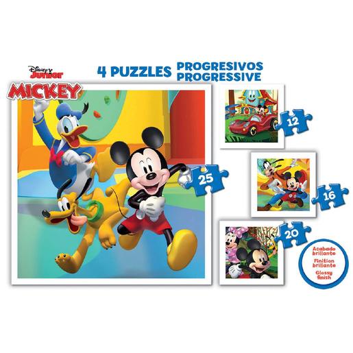 Educa Borrás - Pack 4 puzzles progresivos Mickey and Friends