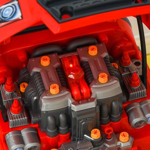 Homcom - Set de mecánico con Motor de camión y herramientas Rojo
