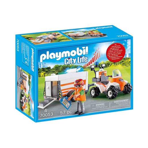 Playmobil - Quad de Rescate con Remolque - 70053