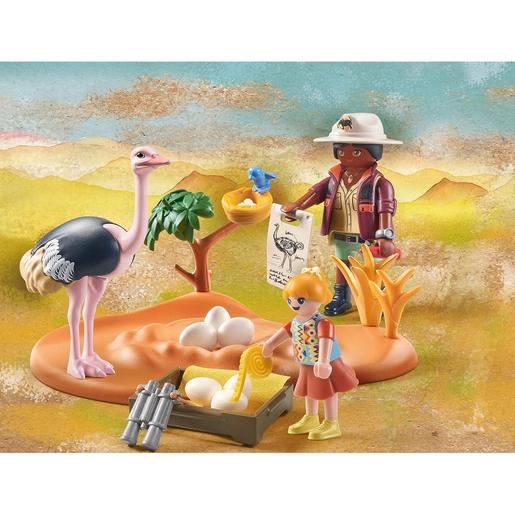 Playmobil - Cuidadores de avestruces - Escenario de juegos Playmobil ㅤ