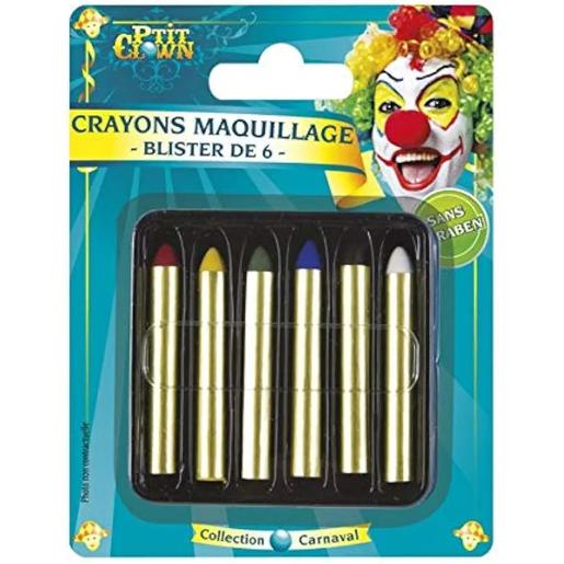 Conjunto de 6 lápis de maquiagem de cores sortidas laváveis ㅤ