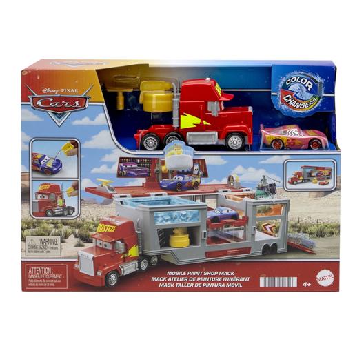 Disney - Cars - Camião oficina muda cor conjunto de brinquedos ㅤ